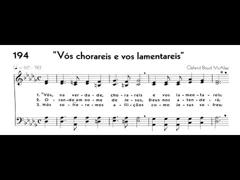 Hinário 5 CCB - Hino 194 - "Vós chorareis e vos lamentareis" - Strings - Teclado Yamaha PSR S670