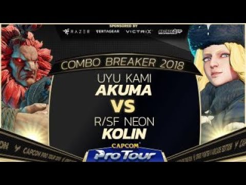 UYU Kami (Akuma) vs. R/SF Neon (Kolin)  - Combo Breaker 2018 Pools - Day 2 - SFV - CPT 2018