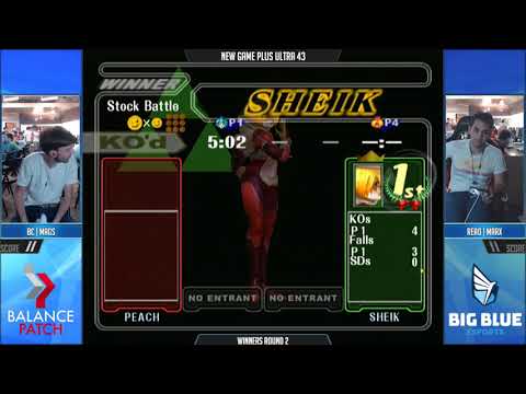 NGPU 43 SSBM - Marx (Sheik) vs. Mags (Peach) - Melee WR2
