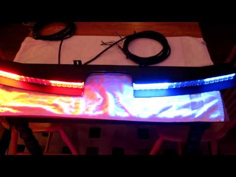 Code 3 Dual Stacked WingMan LED Rear Deck Light Lightbar Amber Red & Blue