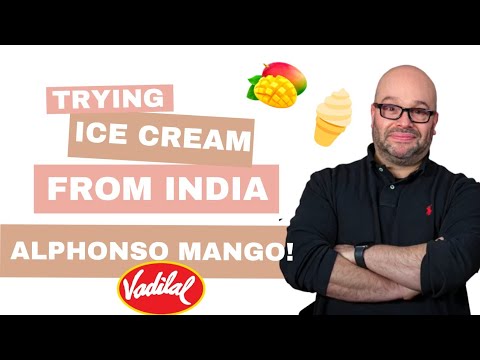 TRYING ICE CREAM FROM INDIA: VADILAL ALPHONSO MANGO! 🇮🇳🍦