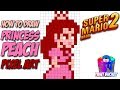 How To Draw Princess Peach Princess Toadstool Super Mario Bros 2 Pixel Art Tutorial
