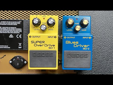LONG - Overdrive comparison BOSS SD-1 vs BOSS BD-2 Blues Driver into a Marshall JTM-45