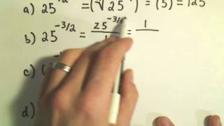 Evaluating Numbers with Rational Exponents by using Radical Notation - Basic Example 1