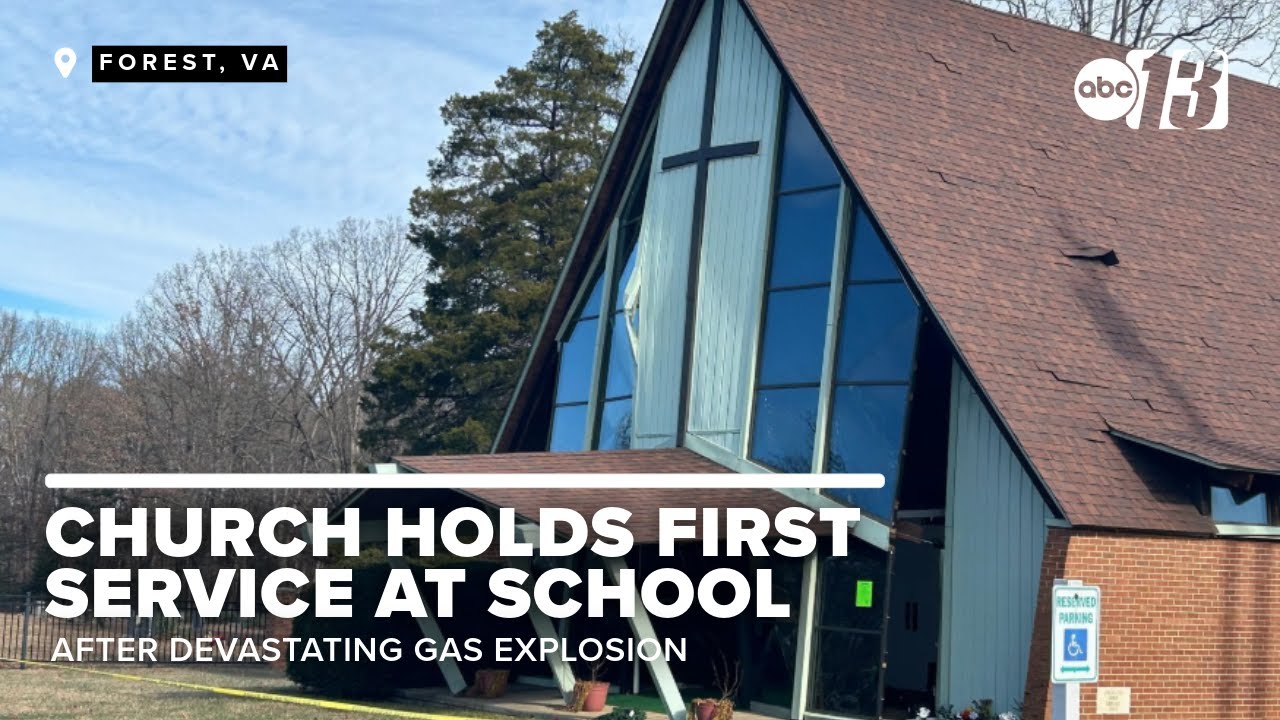 Forest church holds first service at school after devastating gas explosion