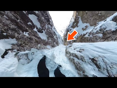 Possibly The Narrowest Couloir We’ve Ever Ridden