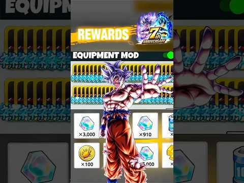 DB Legends Equipment MOD 💎 | Free CC for Upgrade! 7Th Anniversary 🤩 #dragonballlegends #dbl #shorts