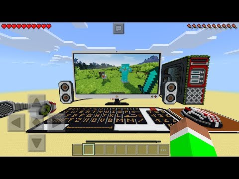 FuzionDroid - GIANT WORKING COMPUTER in Minecraft Pocket Edition (No Mods)