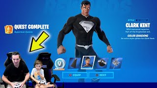 TRUMAnn And His 7 Year Old Kid Unlocking FREE Fortnite Skin Superman SHADOW DC Style & FREE V-Bucks!
