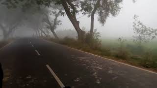 preview picture of video 'Winter morning riding Ranaghat to Krishnanagar || Fog view'