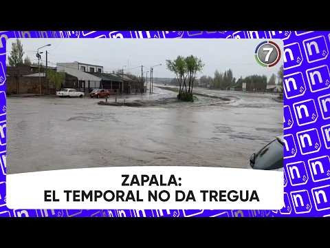 Trabajos tras el temporal en Zapala