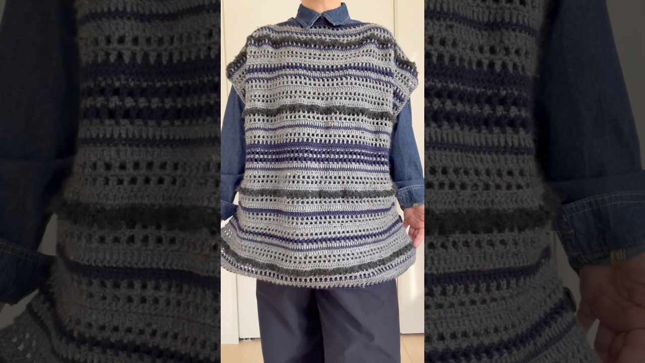 (編み物)メンズベストでカッコ良く！#short #shorts #編み物