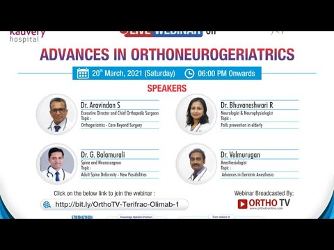 Live Webinar on Advances in Orthoneurogeriatrics