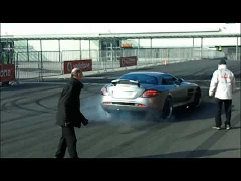 Mercedes SLR 722 in Action-Burnouts,Drifts,Accelerations/awesome LOUD Sound!!!