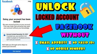 HOW TO RECOVER FACEBOOK ACCOUNT LOCKED 2023? UNLOCK FACEBOOK ACCOUNT WITHOUT IDENTITY