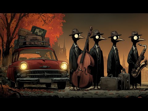 Penguins Drive Through the Autumn Leaves – Jazz for Productivity & Smooth Flow