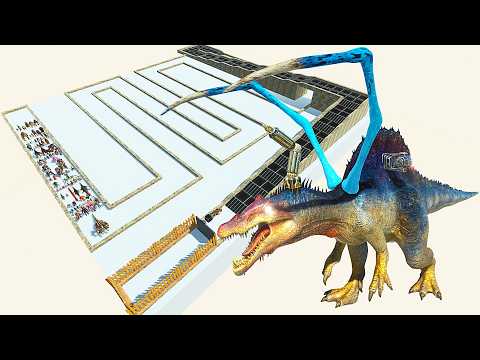 ESCAPE FROM ALIEN SPINOSAURUS - Animal Revolt Battle Simulator ARBS