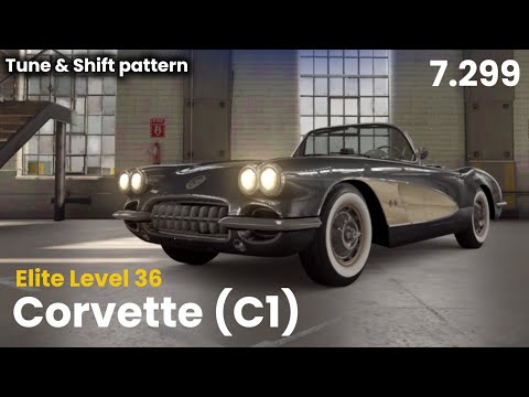 [4K] CSR2 | Chevrolet Corvette (C1) (Elite Level 36) • Tune & Shift pattern • 7.299