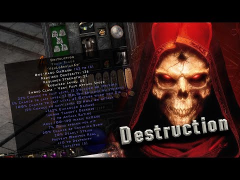 Diablo 2 Resurrected  Rune Words - Destruction  [tesladin]