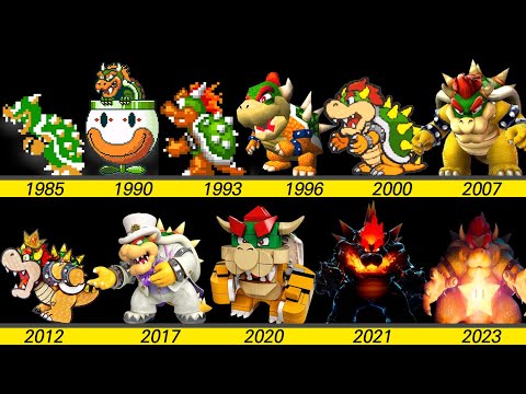 Evolution of Bowser in Super Mario Game and LEGO, Movie (1985 ~ 2023)