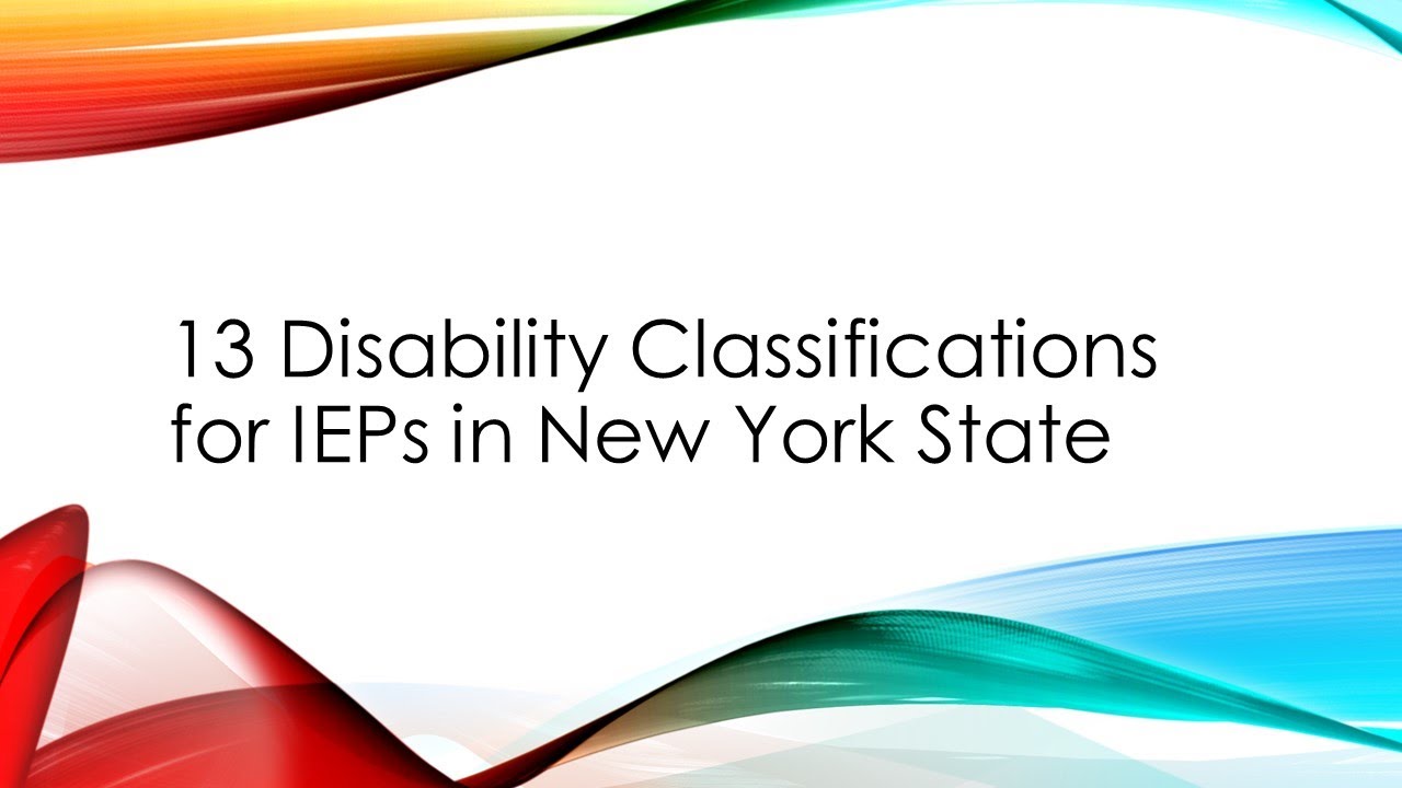 What are the 13 IEP classifications?