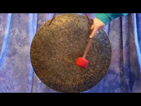 Bronze 24" Himalayan Gong w/Sacred Designs~Note G