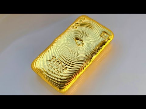 24K Gold Bar [ 10oz .999 Fine Au Melted, Hand Poured, and Stamped ]