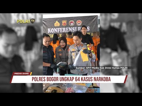 POLRES BOGOR UNGKAP 64 KASUS PEREDARAN NARKOTIKA DALAM  3 BULAN TERAKHIR