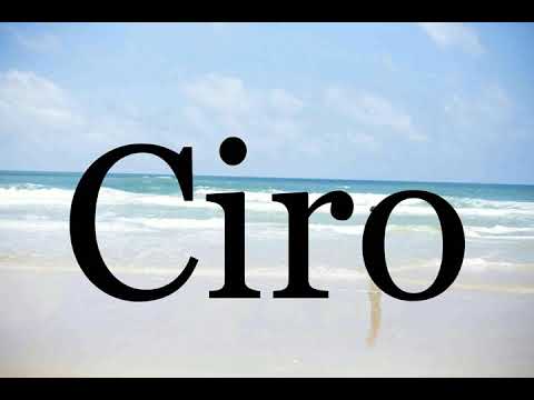 How To Pronounce Ciro🌈🌈🌈🌈🌈🌈Pronunciation Of Ciro