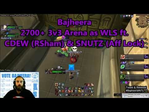Bajheera - 2700+ 3v3 Arena w/ SNUTZ & CDEW as WLS - 5.4.8 WoW Warrior PvP