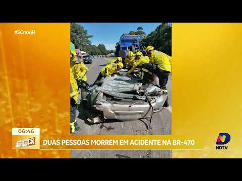Duas pessoas morrem em acidente grave na BR-470 em Brunópolis