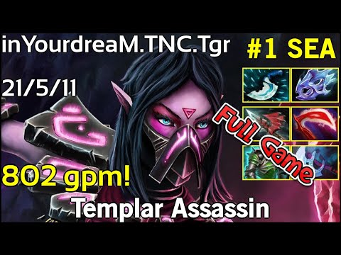 802 gpm! inYourdreaM [TNC.Tgr] Templar Assassin - Dota 2 Full Game 7.18