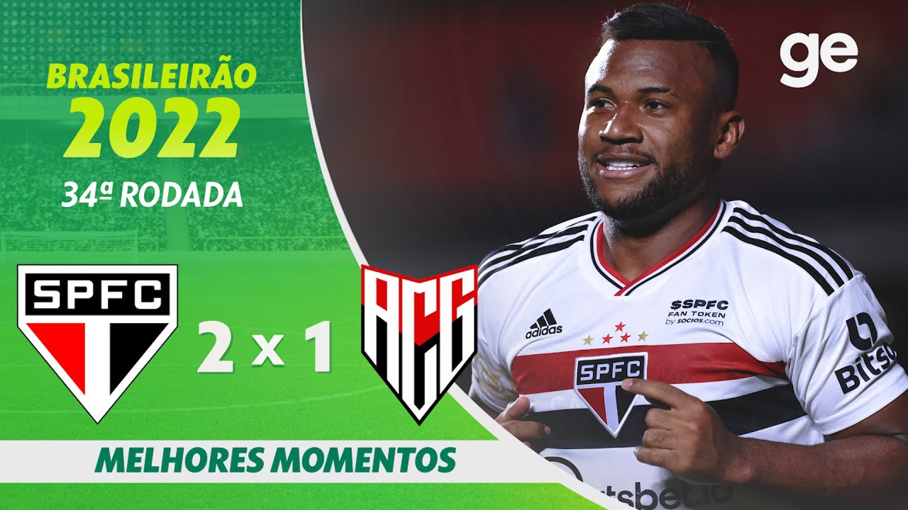 SÃO PAULO 2 X 1 ATLÉTICO-GO | MELHORES MOMENTOS | 34ª RODADA BRASILEIRÃO 2022
