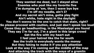 Tech N9ne - Far Out - Lyrics (ft. P.R.E.A.C.H., J.L. of B. Hood &amp; Stevie Stone)