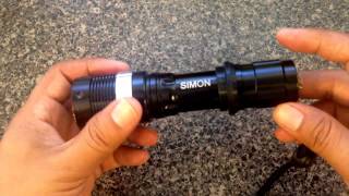 LED Flashlight -- Simon Cree LED Flashlight 500 Lumens