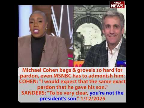 Michael Cohen Begs Biden for a Pardon; MSNBC Host Reminds Him: 'You're Not the President's Son'