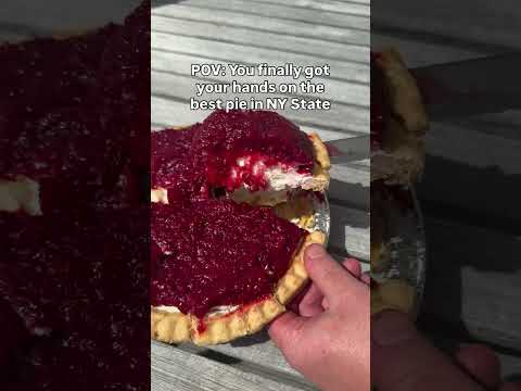 Life complete. ILY Rasberry cream pie Briermere Farms #nycfood #pie #shorts