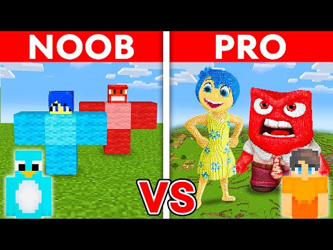 NOOB vs PRO: INSIDE OUT 2 HOUSE Build Challenge in Minecraft