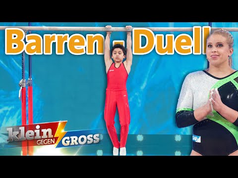 Wer schafft mehr Sprünge? Jonas (12) vs. Kunstturnerin Elisabeth Seitz | Klein gegen Groß