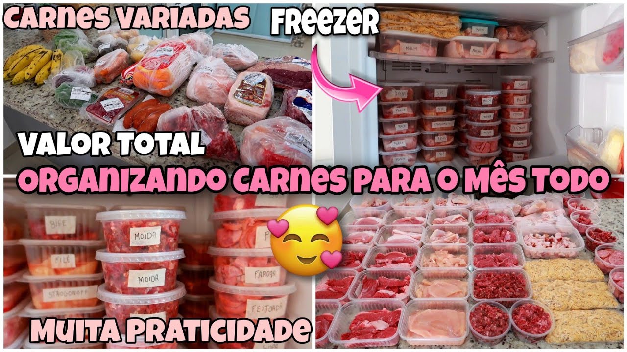 Organização das Carnes Para o Mês Todo | Carnes Variadas | Valor Total  Ideias de Cardápio e muito +
