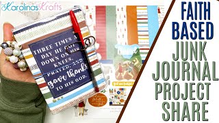 Faith Based Junk Journal with a Vinyl Cover Project Share, Prayer Junk Journal Flip Through