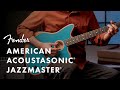 Fender American Acoustasonic Jazzmaster Tout Acajou Bourbon Burst thumbnail 7