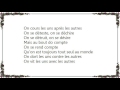 Céline Dion - Les Uns Contres Les Autres Lyrics