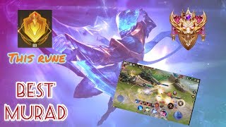 「伝説対決ーAOV」 初心者向け」MURAD NEW RUNES FOR PROS | AoV | RoV | 傳說對決 | 펜타스톰 | Liên Quân Mobile