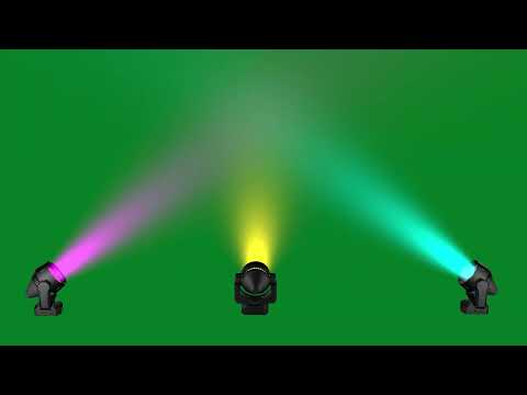 🌈 Colorful Concert Stage 3 Lights Green Screen Video Background | 3 Color Stage Light Green Screen