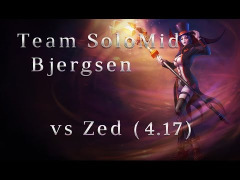 TSM Bjergsen LeBlanc MID vs Zed Season 4 (4.17) League of Legends LoL Pro SoloQ