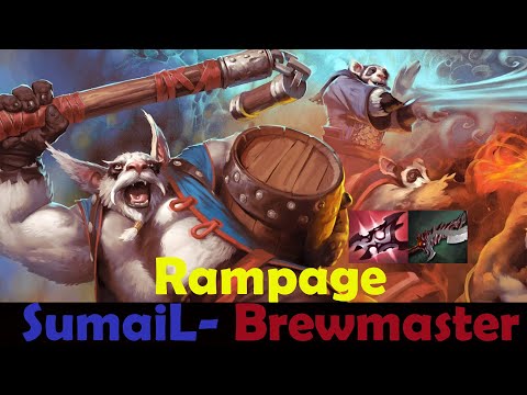 SumaiL- Mid Brewmaster ( Rampage ) How to play Brewmaster Pro Players Gameplay