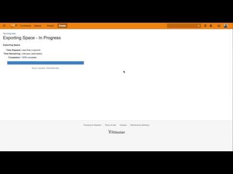 Tutorial: Export Spaces in Confluence