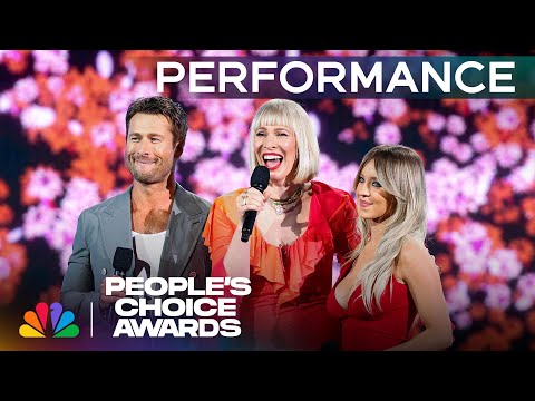Sydney Sweeney Helps Glen Powell Calm Down with Natasha Bedingfield | People's Choice Awards 2024