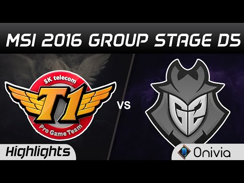 SKT vs G2 Highlights MSI 2016 D5 SK Telecom T1 vs G2 Esports